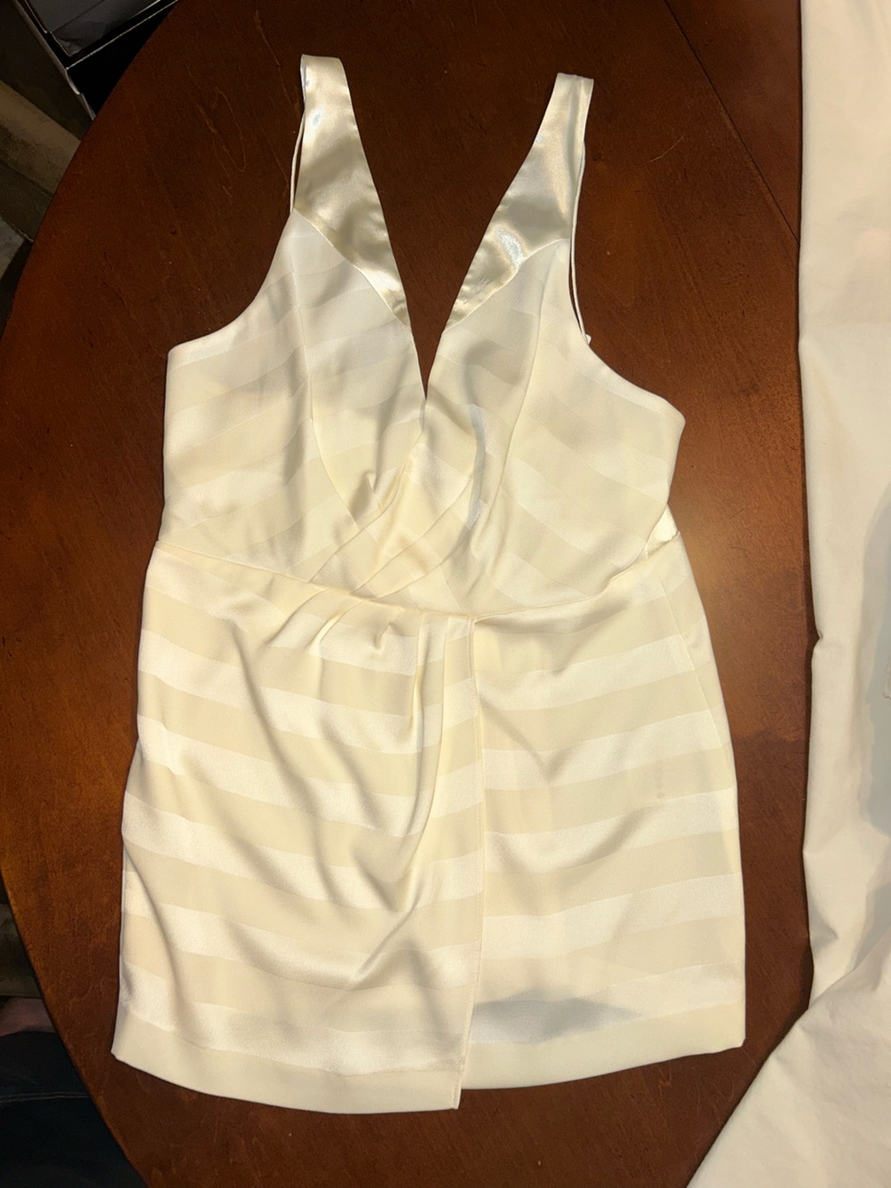 NWT Reiss Cream Satin-Striped Sleeveless V-Neck Wrap Camisole 6